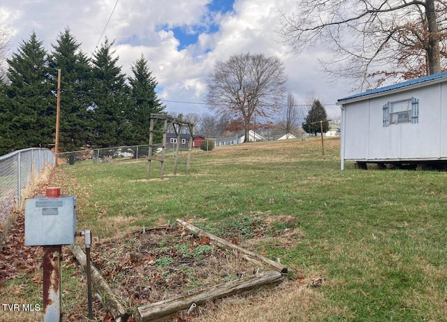 329 Cypress St, Mount Carmel, TN 37645 - view of yard with a vegetable garden and fence