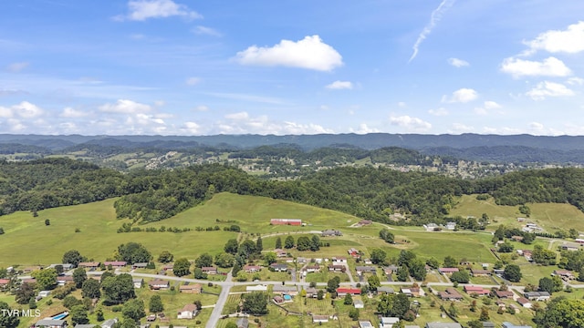 aerial view featuring a mountain view