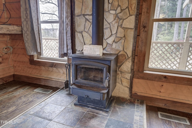 368 Ripshin Lake Rd, Roan Mountain, TN 37687 - detailed view of a wood stove