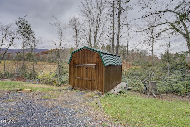 368 Ripshin Lake Rd, Roan Mountain, TN 37687 - view of shed with a mountain view