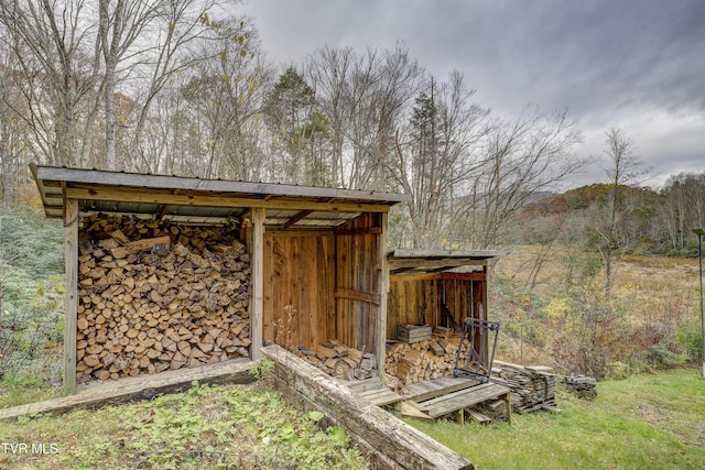 368 Ripshin Lake Rd, Roan Mountain, TN 37687 - view of outdoor structure with a view of trees and an outdoor structure