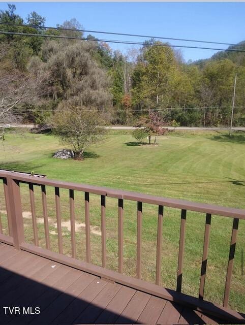 9823 Hollyfield Rd, Pound, VA 24279 - wooden terrace with a lawn