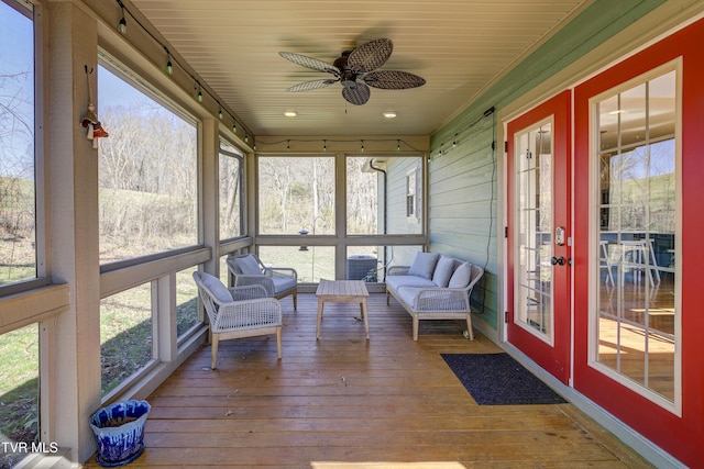 137 Unaka View Rd, Johnson City, TN 37601 - sunroom / solarium featuring a wealth of natural light and a ceiling fan