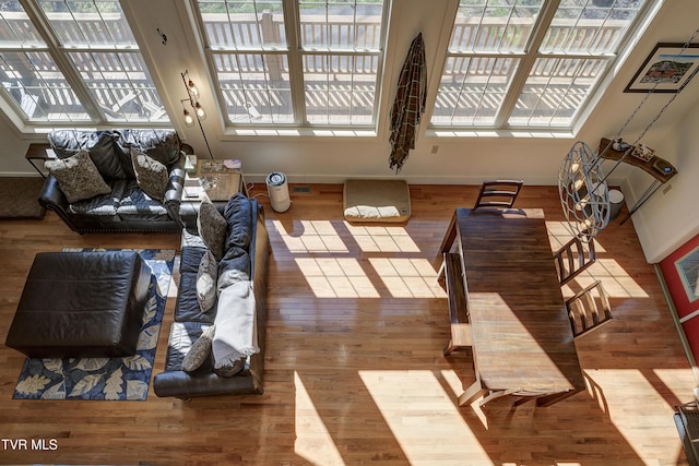 137 Unaka View Rd, Johnson City, TN 37601 - living area with wood finished floors and baseboards