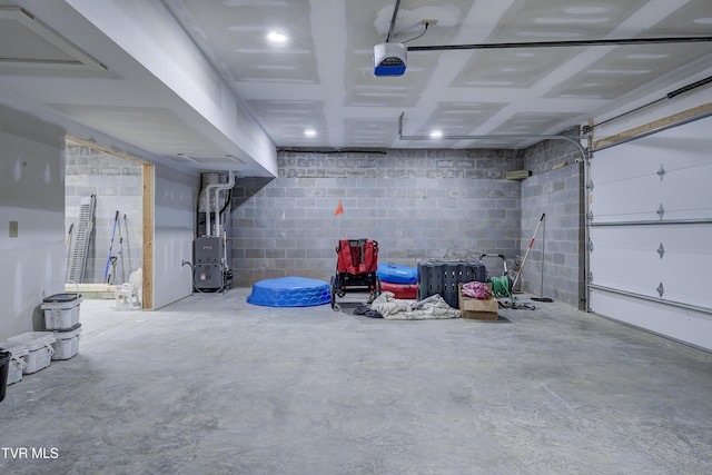 137 Unaka View Rd, Johnson City, TN 37601 - garage with concrete block wall and heating unit