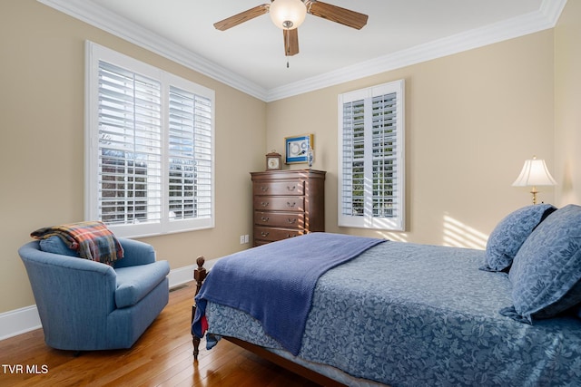 20324 Josh Allen Dr, Abingdon, VA 24211 - bedroom with multiple windows, crown molding, baseboards, and wood finished floors