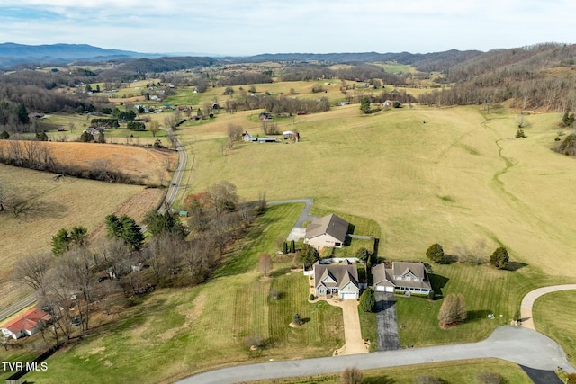 20324 Josh Allen Dr, Abingdon, VA 24211 - birds eye view of property featuring a rural view and a mountain view