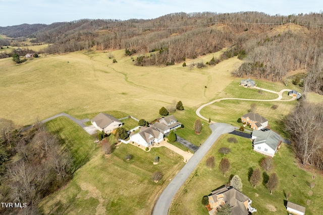 20324 Josh Allen Dr, Abingdon, VA 24211 - birds eye view of property with a forest view