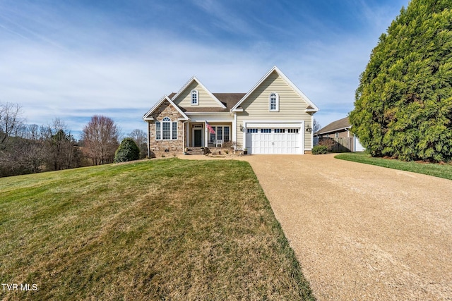 20324 Josh Allen Dr, Abingdon, VA 24211 - view of front facade with fence, a front yard, a garage, crawl space, and driveway