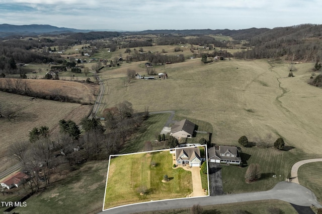 20324 Josh Allen Dr, Abingdon, VA 24211 - aerial view with a mountain view and a rural view
