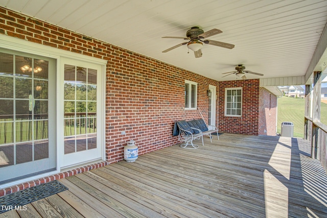 142 Laurel Acres Ct, Jonesborough, TN 37659 - wooden terrace with ceiling fan