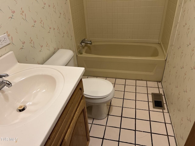 157 Power House Holw, Clintwood, VA 24228 - full bath featuring wallpapered walls, tile patterned floors, toilet, and visible vents