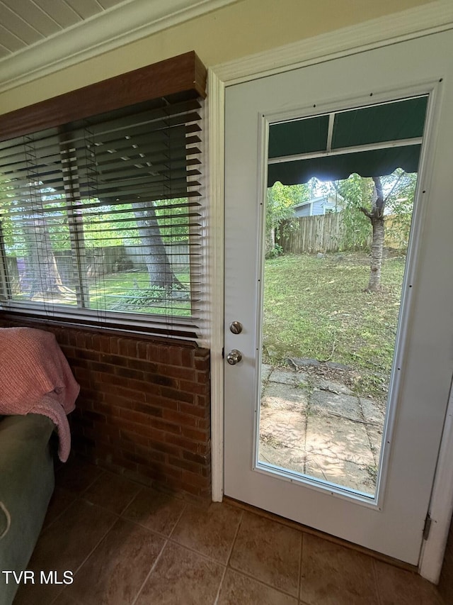 1209 Beechwood Dr, Johnson City, TN 37604 - doorway to outside with tile patterned floors