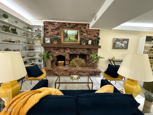 1209 Beechwood Dr, Johnson City, TN 37604 - living room featuring a fireplace