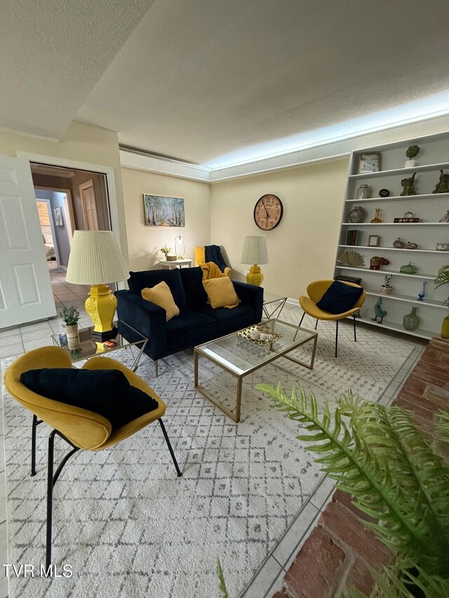 1209 Beechwood Dr, Johnson City, TN 37604 - living area featuring a textured ceiling