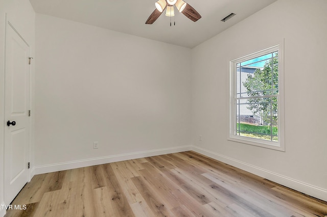 703 Swadley Rd, Johnson City, TN 37601 - empty room featuring light wood-style flooring, baseboards, and a ceiling fan