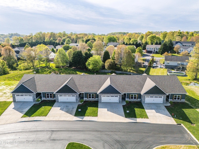 aerial perspective of suburban area