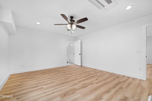112 W Chestnut St, Johnson City, TN 37604 - spare room featuring visible vents, recessed lighting, a ceiling fan, and baseboards