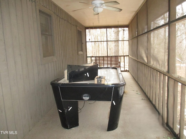 145 Rock City Rd, Kingsport, TN 37664 - sunroom with a ceiling fan