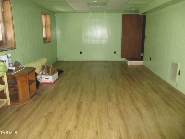 145 Rock City Rd, Kingsport, TN 37664 - spare room with visible vents, wood finished floors, and a paneled ceiling