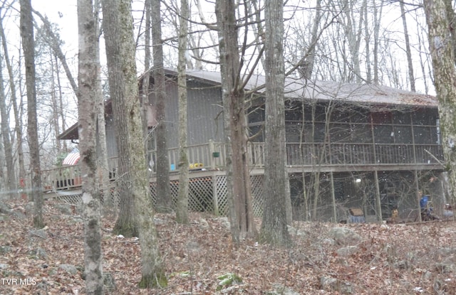 145 Rock City Rd, Kingsport, TN 37664 - rear view of house featuring a wooden deck