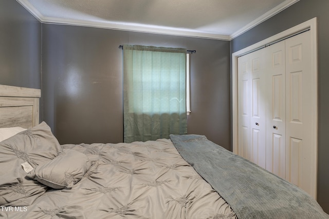 232 Meadow Dr, Bristol, TN 37620 - bedroom with crown molding and a closet