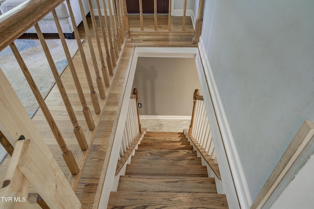 232 Meadow Dr, Bristol, TN 37620 - stairs featuring baseboards