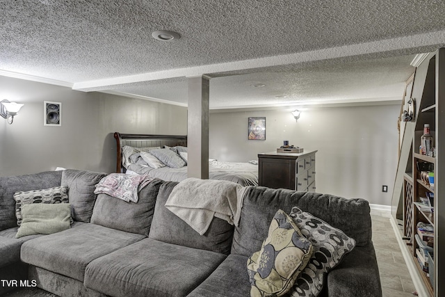 232 Meadow Dr, Bristol, TN 37620 - bedroom with ornamental molding and a textured ceiling