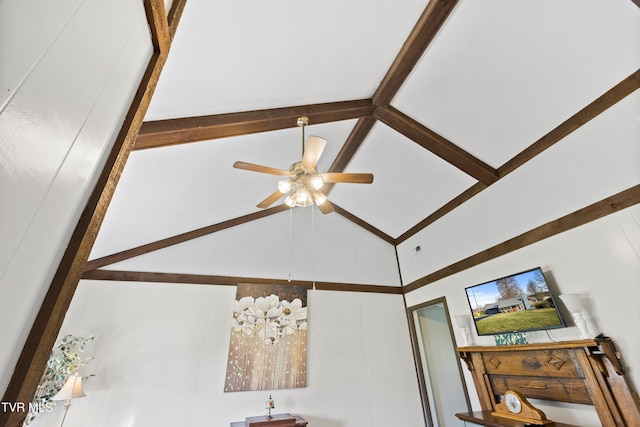 4245 Maplewood St, Kingsport, TN 37660 - room details featuring ceiling fan, visible vents, and beam ceiling