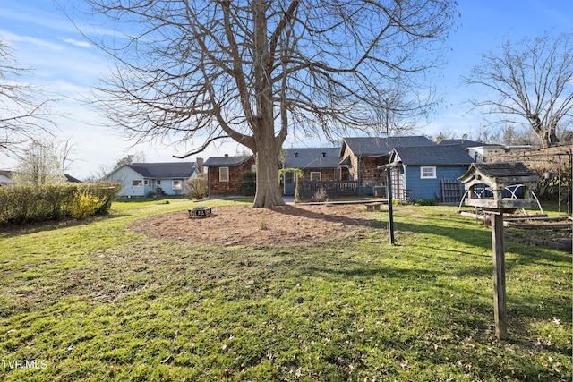 4245 Maplewood St, Kingsport, TN 37660 - view of yard with an outdoor fire pit