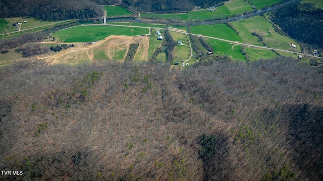 bird's eye view featuring a rural view