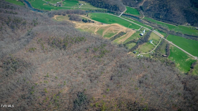 bird's eye view featuring a rural view