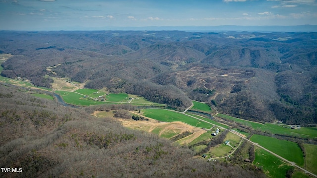 aerial view featuring a rural view