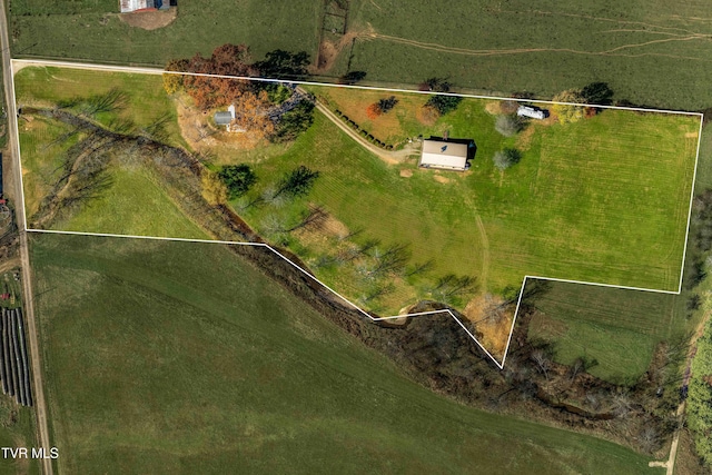 aerial view featuring a rural view