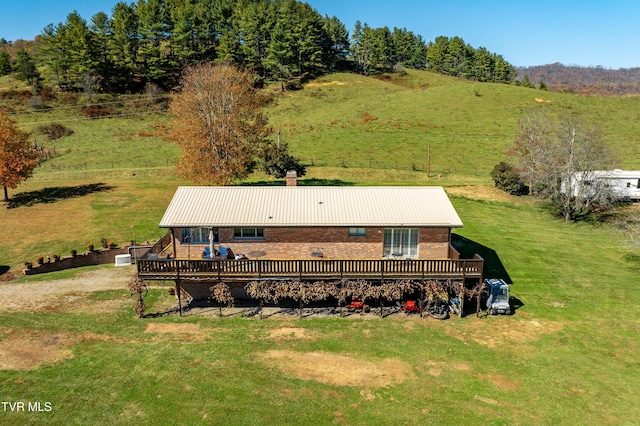 bird's eye view featuring a rural view