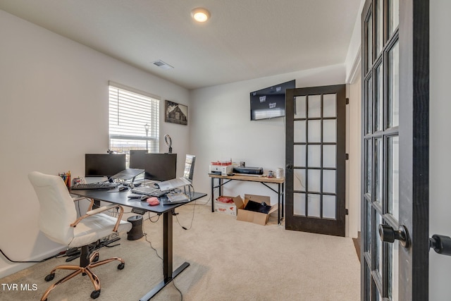1205 Stamp Lodge Rd, Kingsport, TN 37660 - carpeted office featuring visible vents and french doors