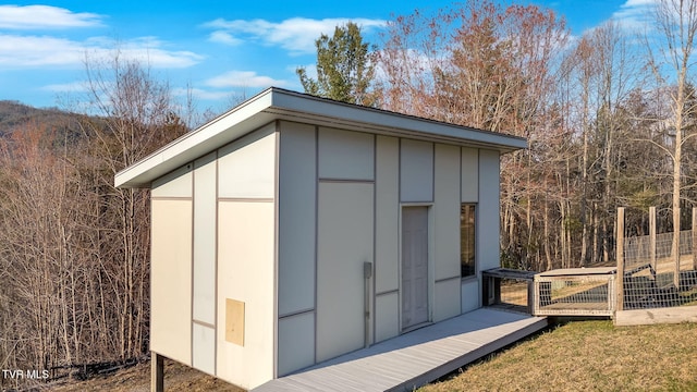 view of outbuilding featuring an outdoor structure