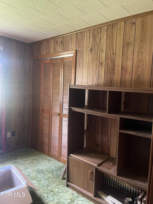 4235 Kiser Rd, Coeburn, VA 24230 - unfurnished office featuring wood walls and carpet flooring