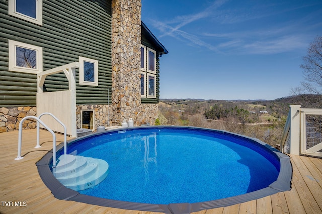 pool featuring a deck