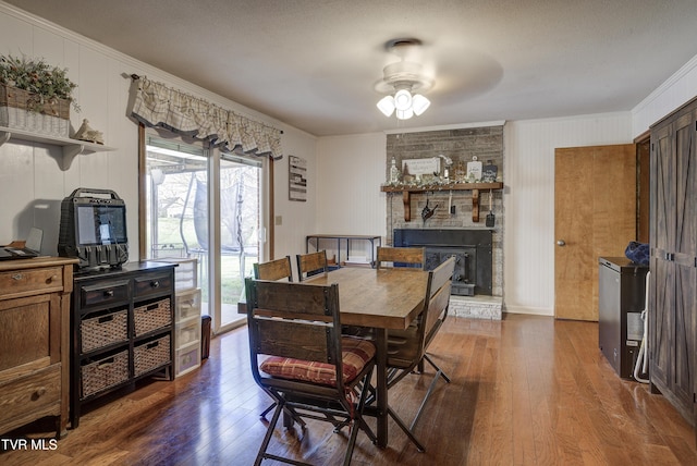 216 Nelson Ave, Piney Flats, TN 37686 - dining space featuring ceiling fan, crown molding, and wood-type flooring
