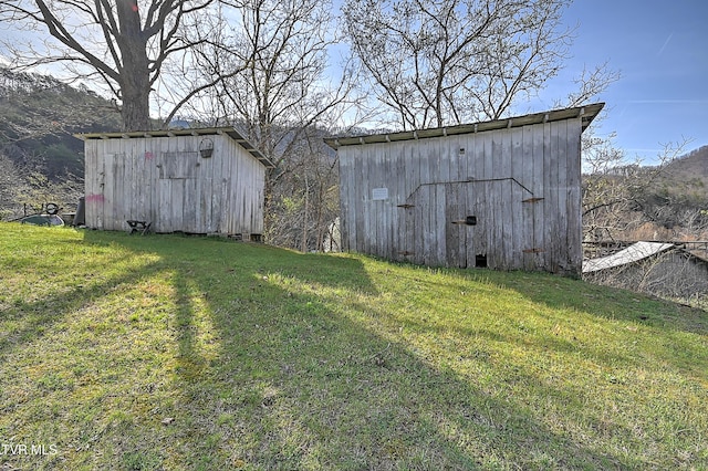 view of shed