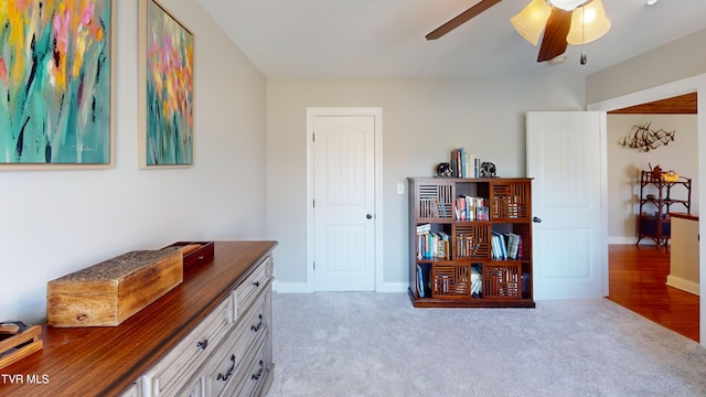 93 Bridgewater Ct Unit 93, Johnson City, TN 37615 - interior space with carpet floors, baseboards, and a ceiling fan