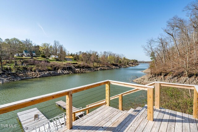403 Deerlick Rd, Piney Flats, TN 37686 - view of dock with a deck with water view