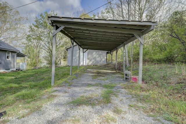 5744 Orebank Rd, Kingsport, TN 37664 - view of car parking with a detached carport and driveway