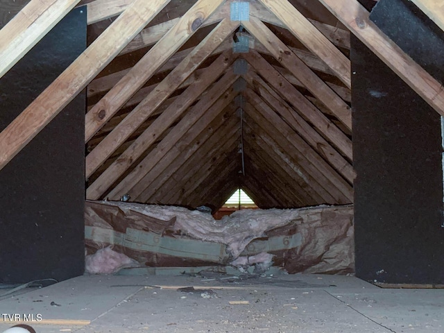 view of attic
