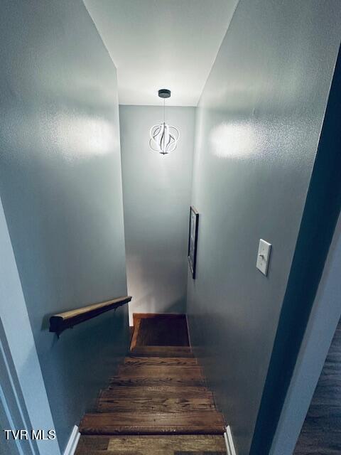view of stairway