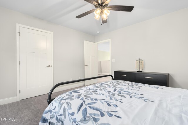 1177 Lemongrass Dr, Jonesborough, TN 37659 - carpeted bedroom with baseboards and ceiling fan