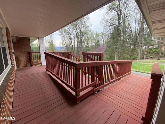 158 Taylortown Rd, Johnson City, TN 37601 - wooden deck featuring a lawn