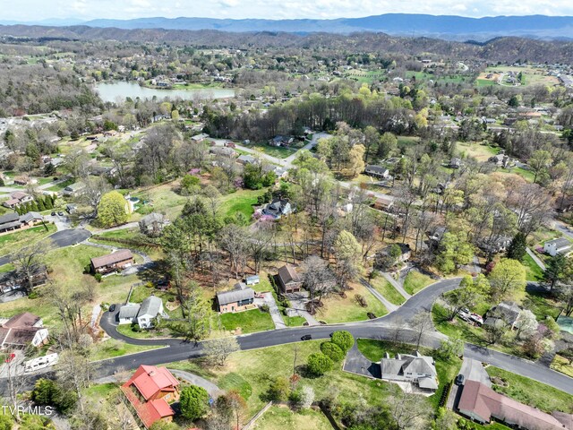 216 Forest Hills Dr, Bristol, TN 37620 - bird's eye view featuring a water and mountain view