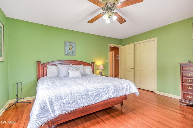 216 Forest Hills Dr, Bristol, TN 37620 - bedroom with a closet, baseboards, and wood finished floors